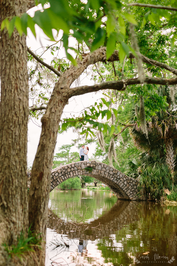 City Park has quaint bridges over it's many lagoons that make beautiful locations for engagement photos. | Photo by Sarah Alleman Photography