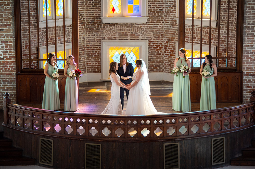 the wedding ceremony at Felicity Church in New Orleans