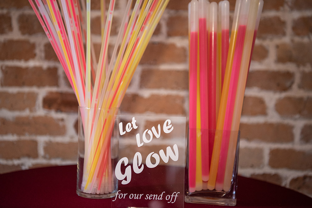 glow sticks for the wedding send off