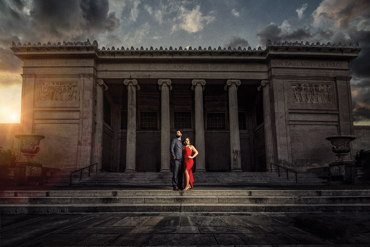 Engagement Portrait at the New Orleans Museum of Art