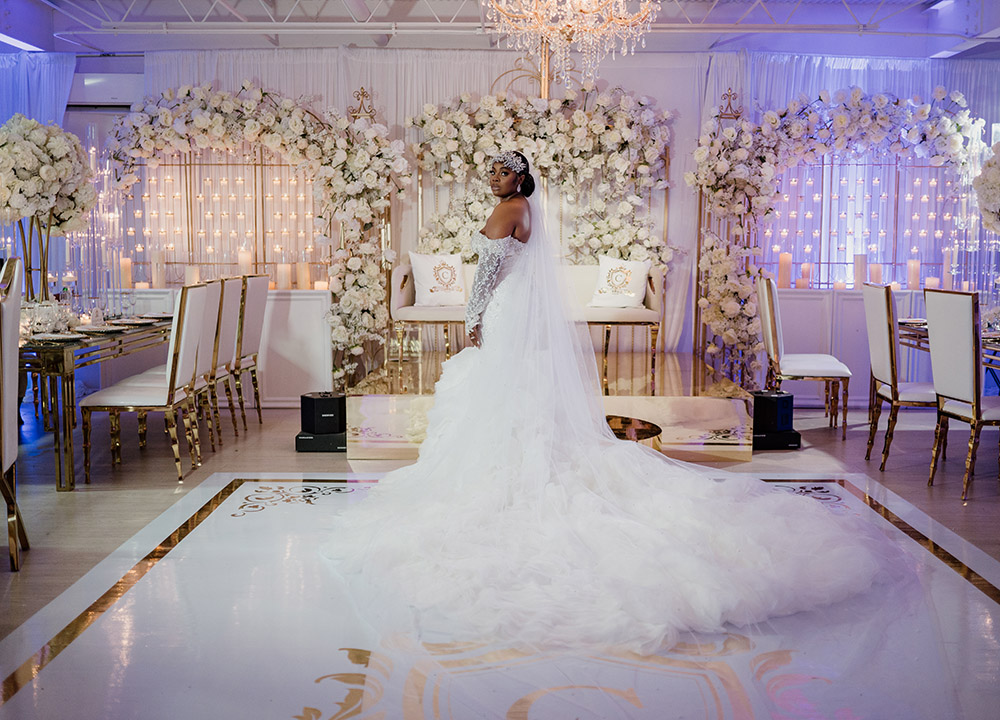 Javonn wore a one-of-a-kind Ese Azenabor wedding gown
