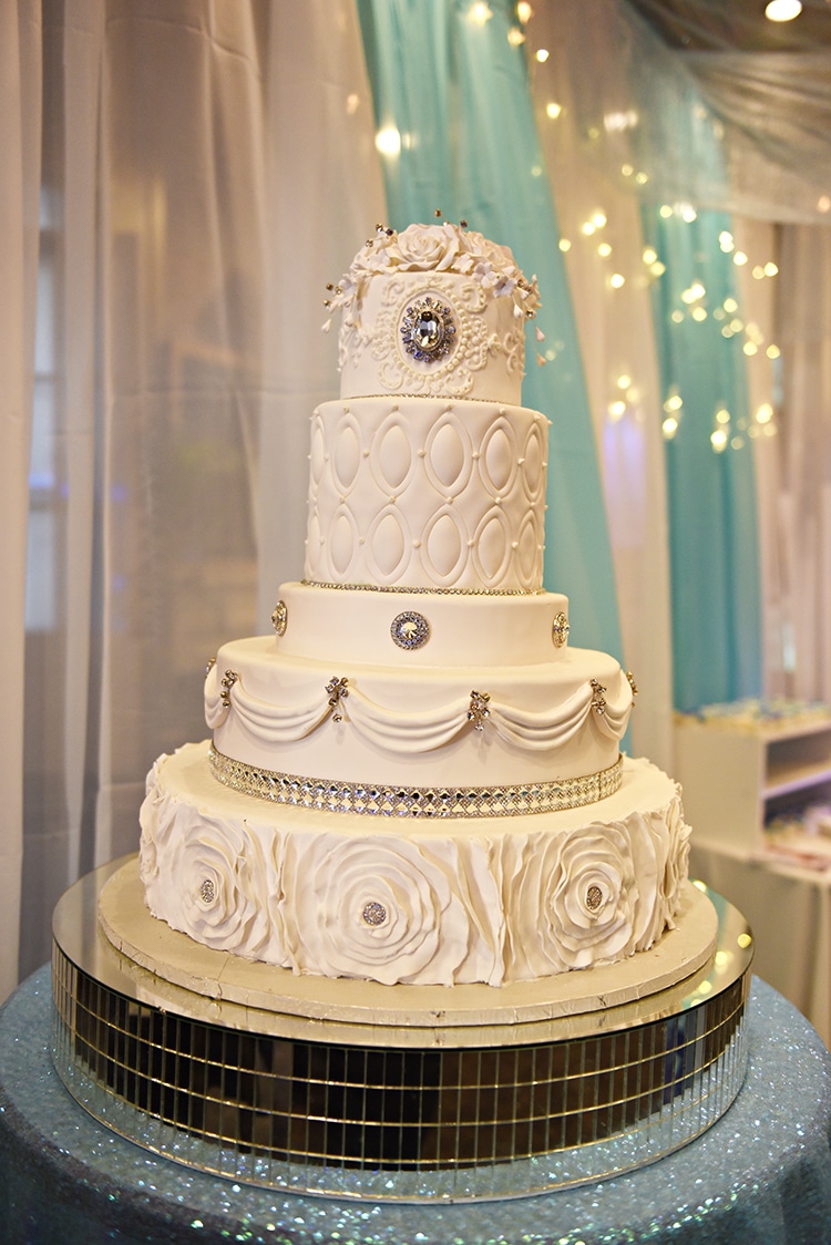 Gambino's Bakery Ornate Wedding Cake