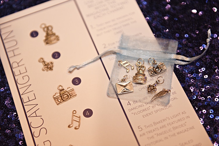Something Blue guests participated in a Charming Scavenger Hunt to find a series of charms hidden throughout the event.