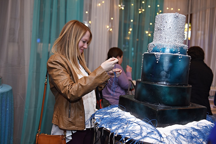 Cake pull for prizes at the Something Blue Bridal Event in New Orleans.