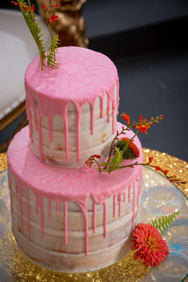 Gambino's Bakery pink drip cake. Photo: Brian Jarreau Photography