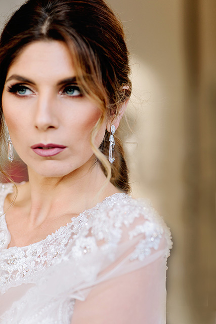 Wedding makeup close-up. Photo: Theresa Elizabeth Photography