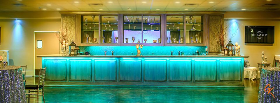The illuminated bar at The Cannery. Photo: GK Photography
