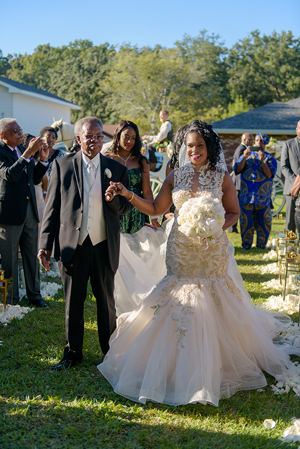 Doliecha walked down the aisle to a rendition by a professional vocalist of “I’m wishing on a Star” written by Rolls Royce. The couple said their marriage vows in an outdoor ceremony in front of 200 of their closest friends and family.