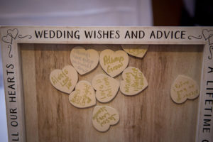 Wooden Heart Guest Book Frame. Photo By Brian Jarreau Photography