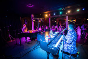Dueling Pianos At Rosy's Jazz Hall Wedding Reception. Photo By Brian Jarreau Photography
