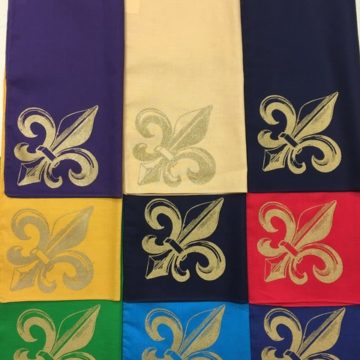 Fleur de Lis handkerchiefs by Second-line Handkerchiefs