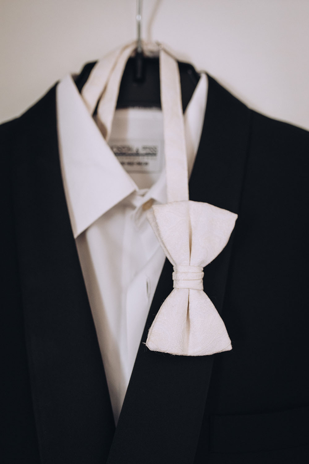 tuxedo and white bowtie