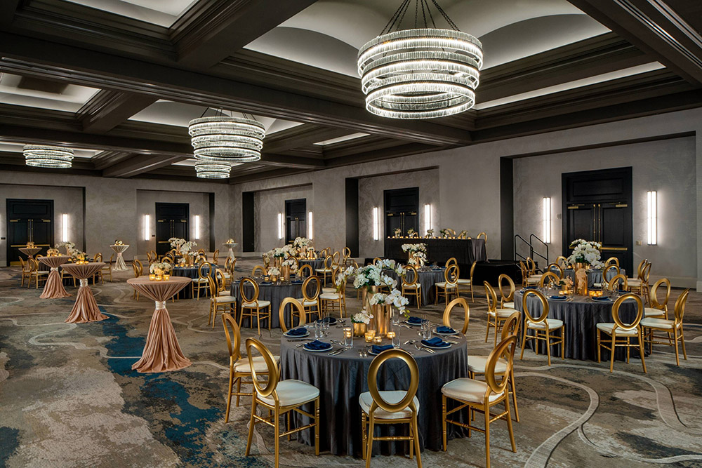 New Orleans Marriott Warehouse Arts District Ballroom Wedding Reception