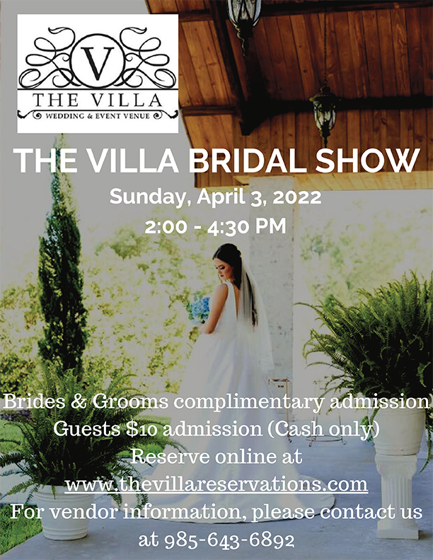 The Villa Bridal Show in Carriere, MS on April 3, 2022.