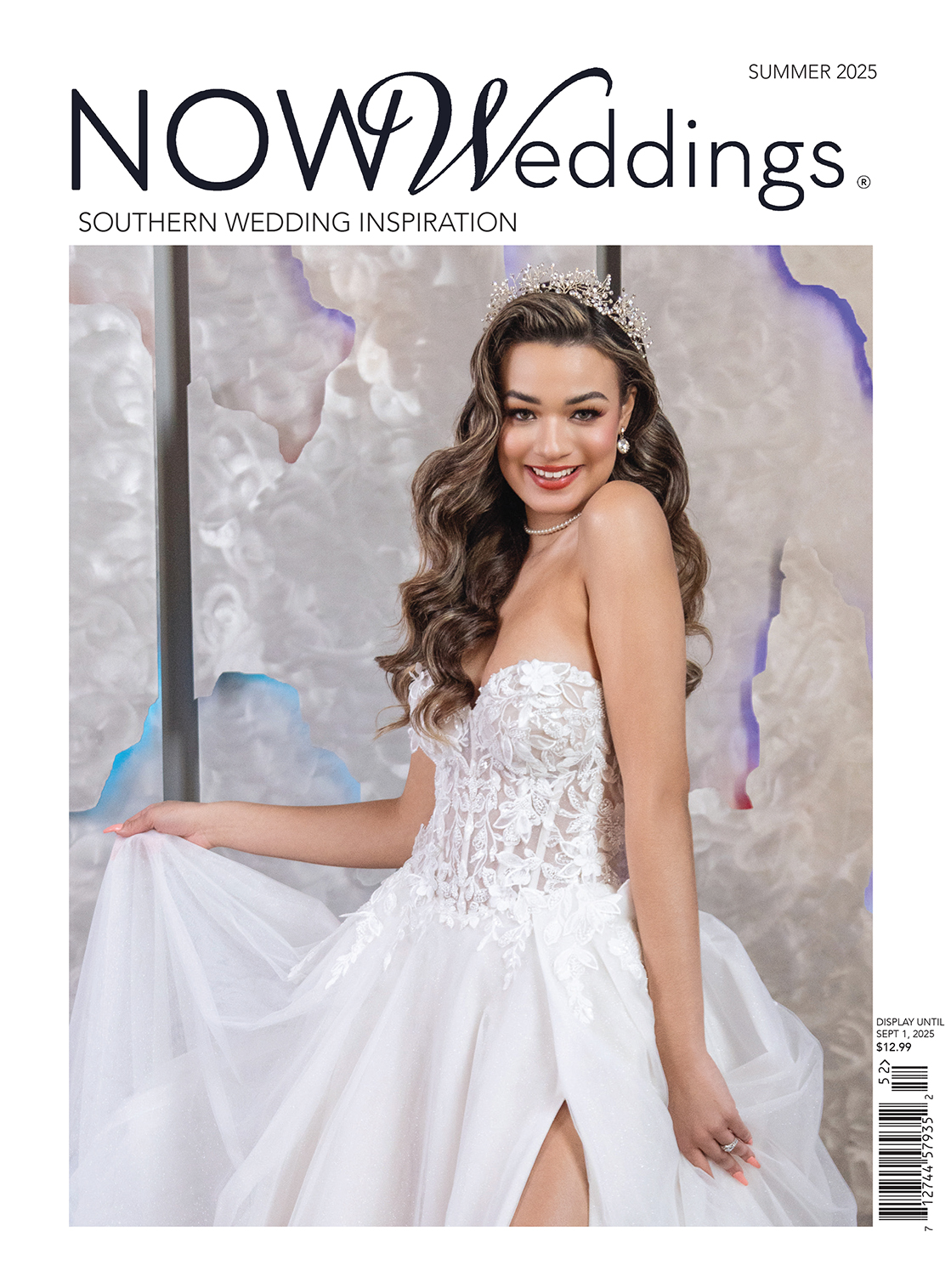 Summer Cover of the Spring+Summer 2025 Print Edition of NOW Weddings Magazine
