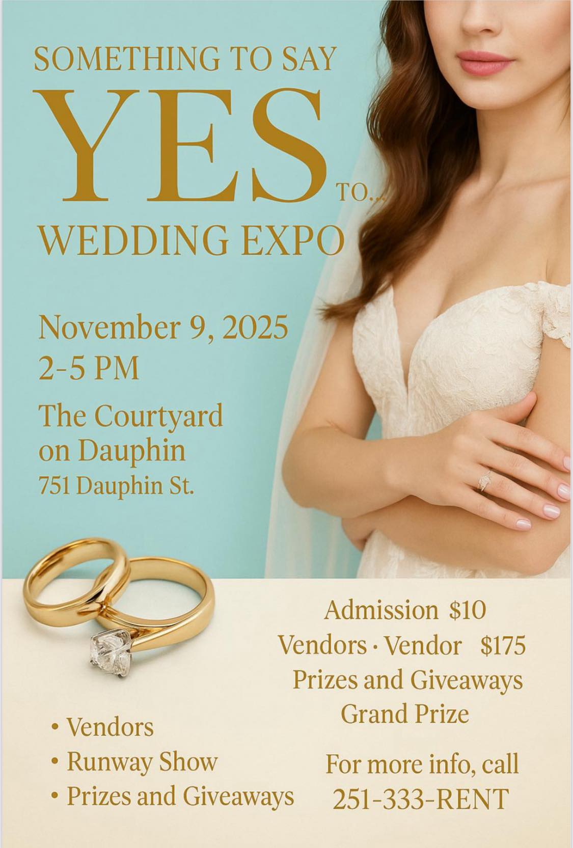 something to say yes to bridal show Something to Say YES To Wedding Expo | Sunday, November 9, 2025 | Courtyard on Dauphin, Mobile, AL